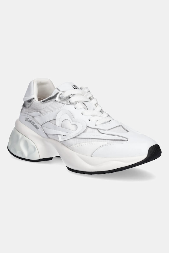 Love Moschino sneakers textil alb JA15326G1MIQE10A