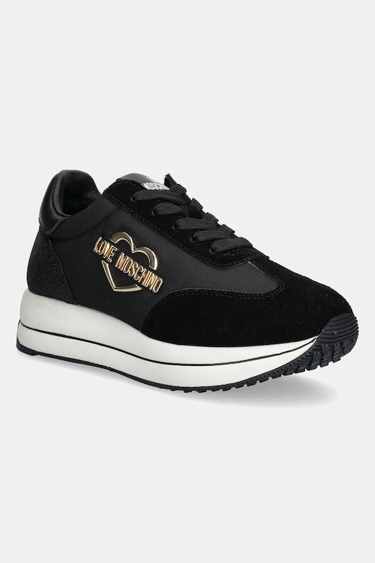 Love Moschino sneakers piele întoarsă negru JA15074G1MINA00A