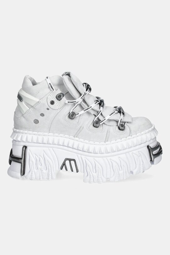 Замшевые кроссовки VETEMENTS Fire Platform UA66SN100W белый SS25