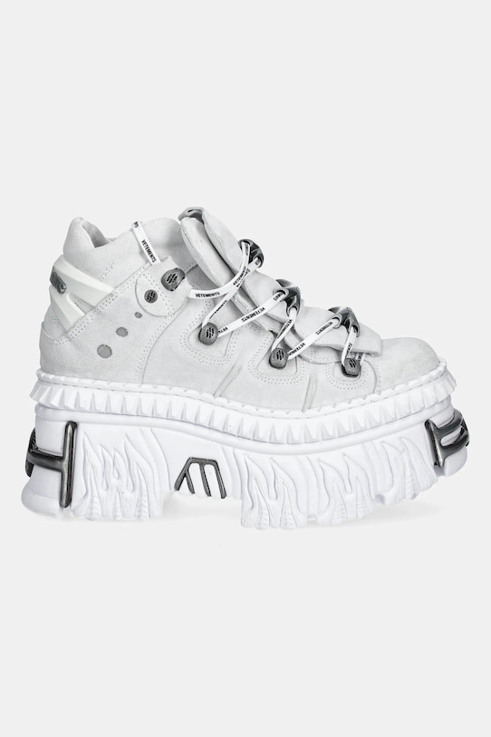 VETEMENTS sneakers in camoscio Fire Platform UA66SN100W bianco SS25