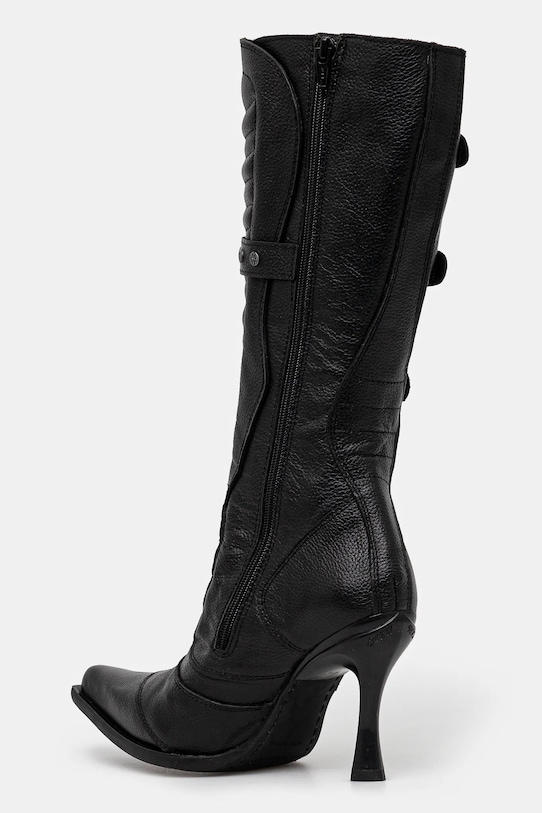 Обувь Кожаные сапоги VETEMENTS Biker Boots WA66BO110B чёрный