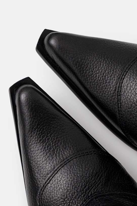 Кожаные сапоги VETEMENTS Biker Boots чёрный WA66BO110B