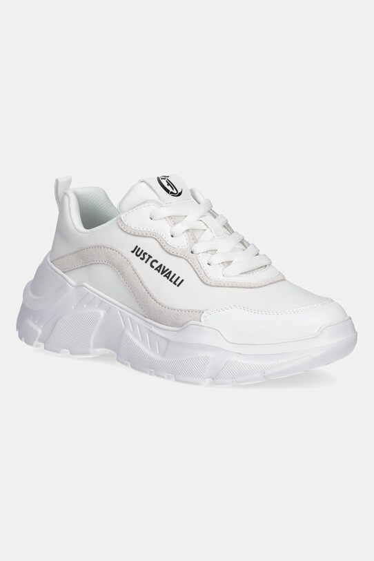 Just Cavalli sneakers piele întoarsă alb 78RA3SL5ZSC37003