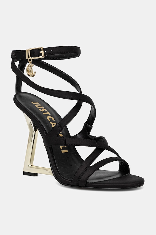 Just Cavalli pantofi cu toc subțire negru 78RA3S63ZSA29899