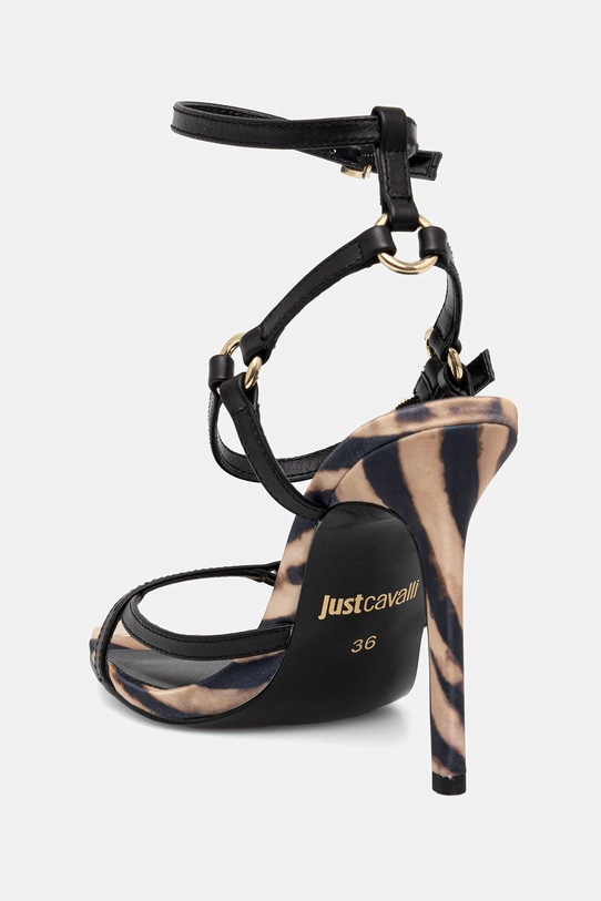 Obuwie Just Cavalli sandały skórzane 78RA3S23ZPA33899 czarny