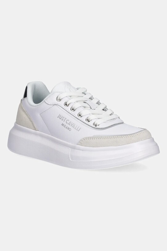 Just Cavalli sneakersy skóra zamszowa biały 78RA3SB2ZPA87LA3