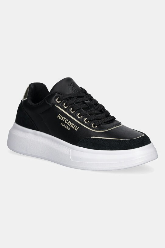 Just Cavalli sneakers din piele platformă negru 78RA3SB2ZPA87PL9