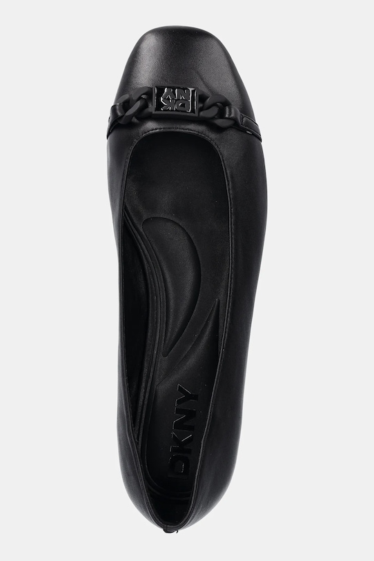 Δερμάτινες μπαλαρίνες Dkny Davilla μαύρο K1594112.BLK