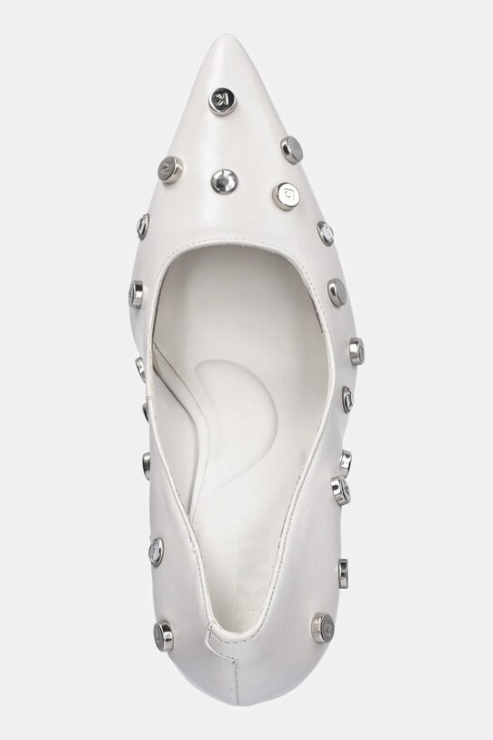 Kožené lodičky Dkny Mickel Studs biela K1548733.WHT