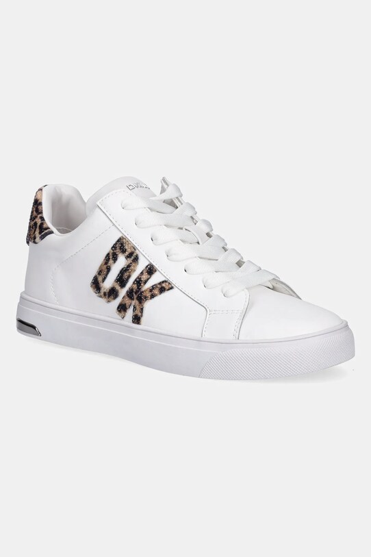 Dkny sneakersy skórzane Abeni tekstylny biały K1577471.UEG