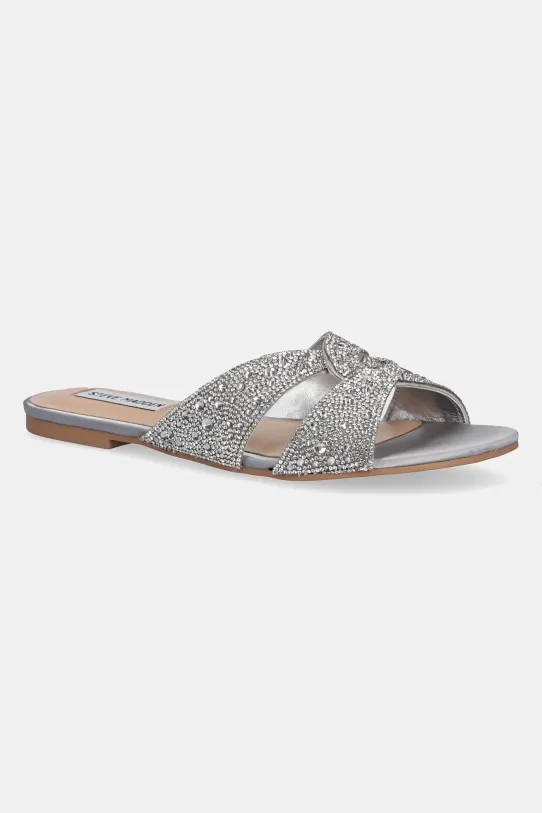 Steve Madden klapki Musa tekstylny srebrny SM11003835.751