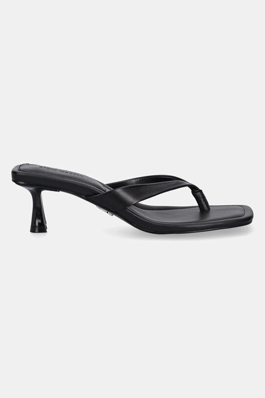 Steve Madden papuci de piele Heyley SM11003831.017 negru SS25