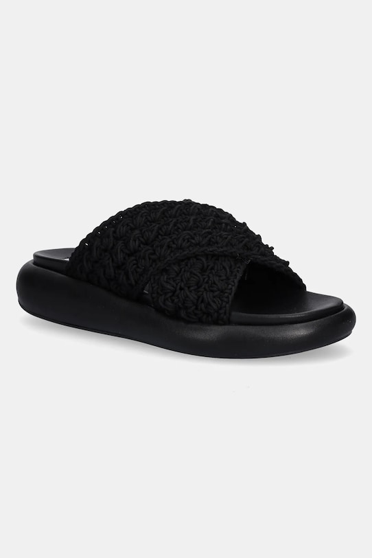 Παντόφλες Steve Madden Guideline ίσια πλατφόρμα μαύρο SM11003828.001