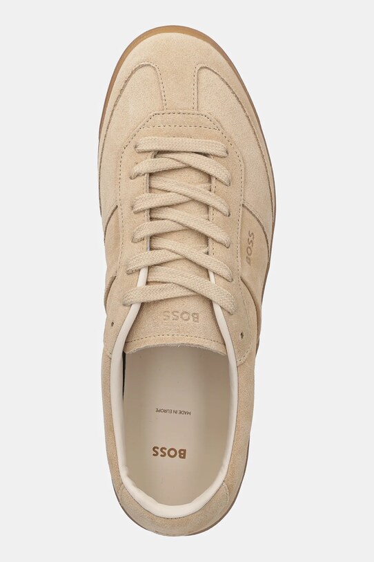 BOSS sneakers din piele intoarsă Brenta bej 50536645.250