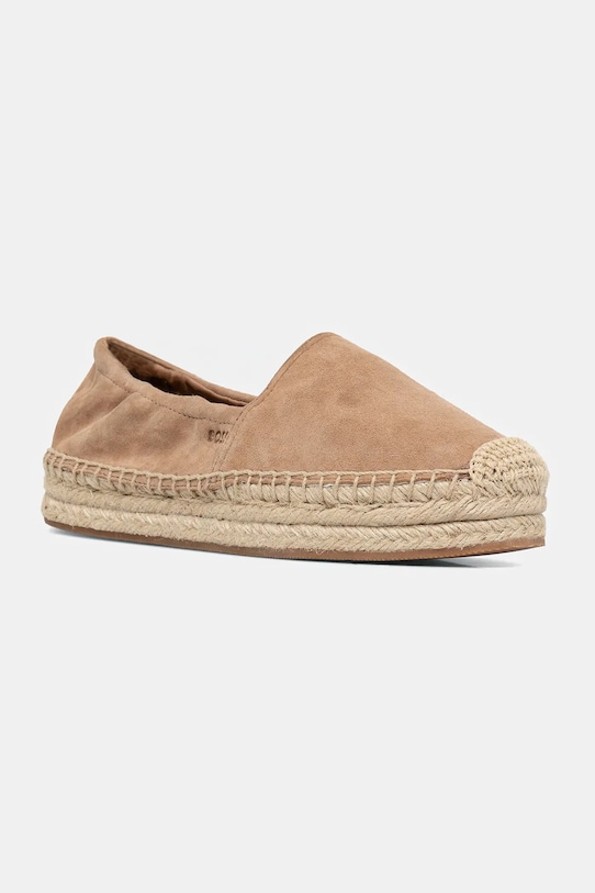 Semišové espadrilky BOSS Madeira textilní hnědá 50542344.260