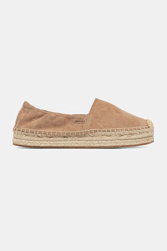 Semišové espadrilky BOSS Madeira 50542344.260 hnědá SS25
