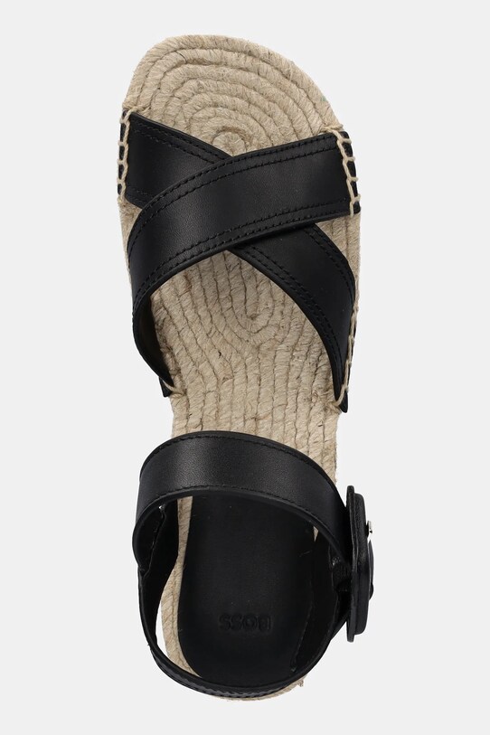 BOSS espadrile de piele Machica negru 50542356.001