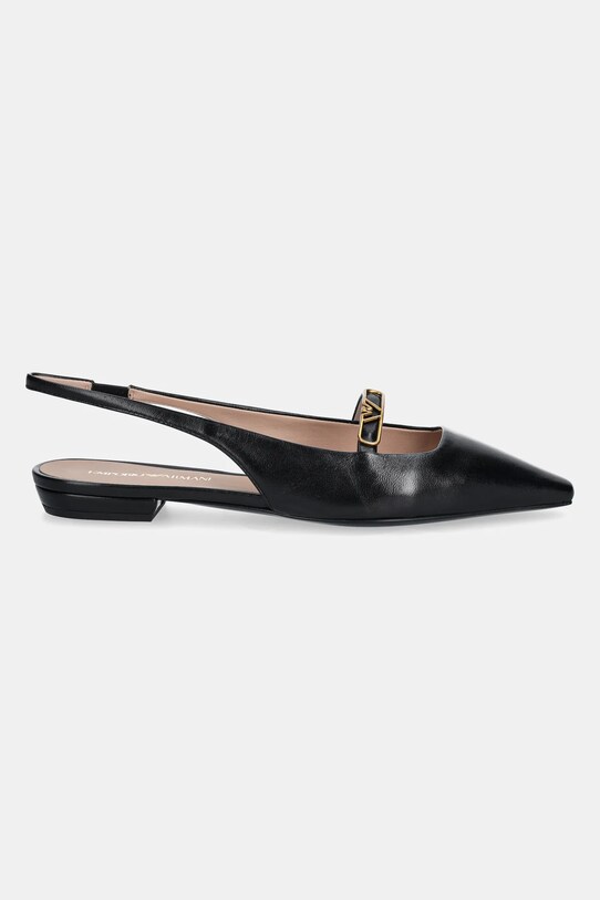Emporio Armani balerini de piele X3D301.XF271.00002 negru SS25