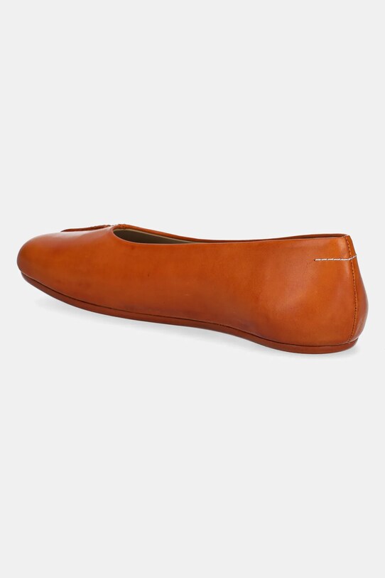 Încălțăminte MM6 Maison Margiela balerini din nubuc S59WZ0097.P5000.T2222 portocaliu