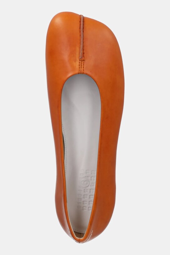MM6 Maison Margiela balerini din nubuc portocaliu S59WZ0097.P5000.T2222
