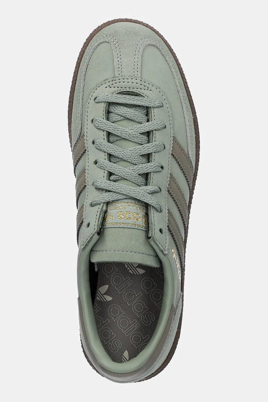 Nubukové tenisky adidas Originals Handball Spezial W zelená JI2645