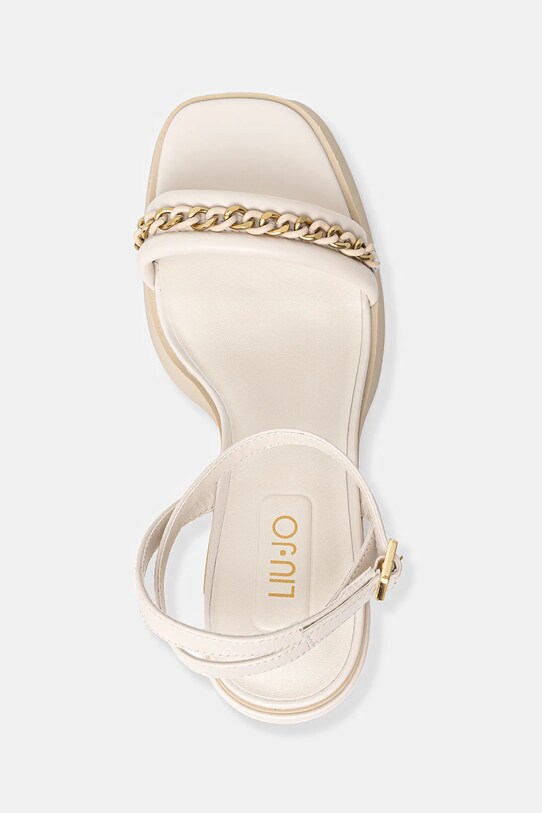 Liu Jo sandale de piele GISELE 11 bej SA5097P0062S1401