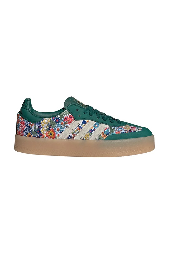 adidas Originals sneakers x Liberty London Sambae piele întoarsă verde JH7289