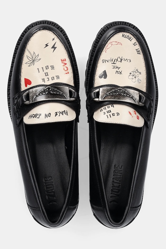 ZADIG&VOLTAIRE mokasyny skórzane Joecassin czarny SWCT01981