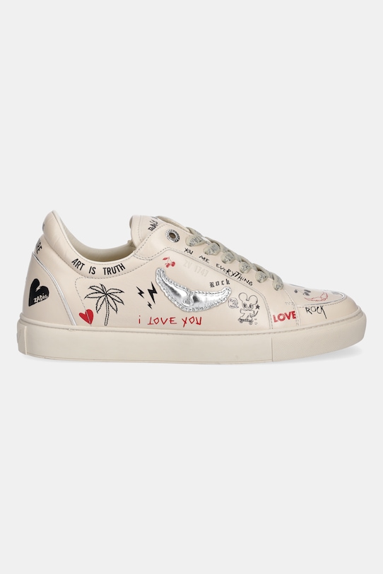 ZADIG&VOLTAIRE sneakers din piele Fly On Love SWSN01568 bej SS25