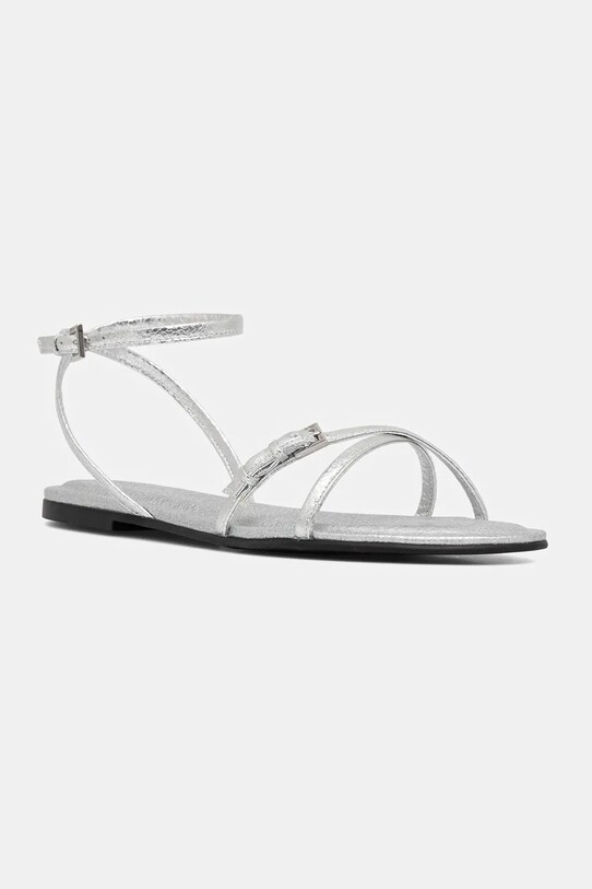 HUGO sandale Tayna imitatie de piele lacuita argintiu 50542079.040