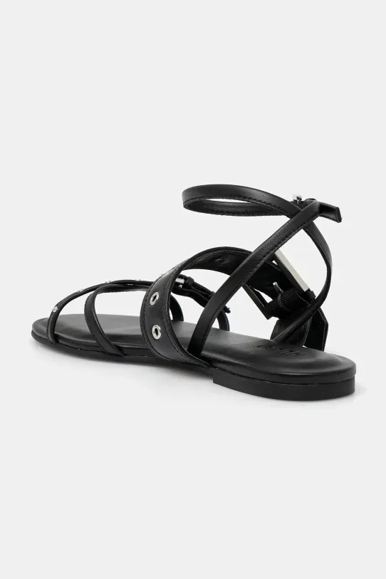 Încălțăminte HUGO sandale de piele Tayna 50542090.001 negru