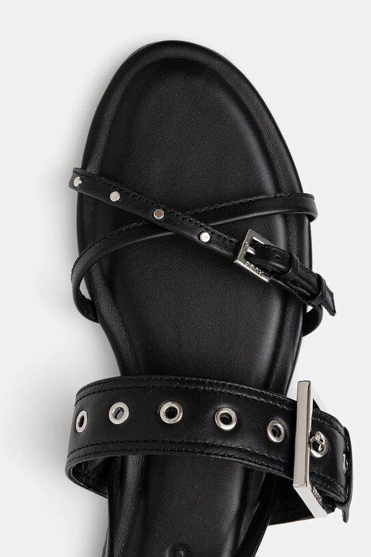 Δερμάτινα σανδάλια HUGO Tayna μαύρο 50542090.001