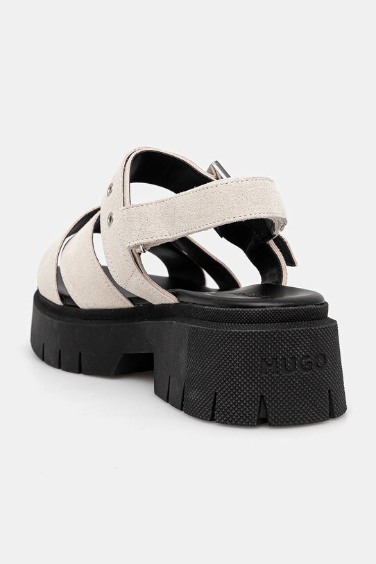 Încălțăminte HUGO sandale din piele întoarsă Kris 50541753.102 bej
