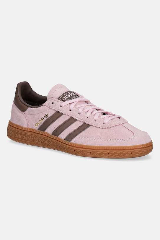 Semišové tenisky adidas Originals Handball Spezial J imitace kůže růžová JH6190