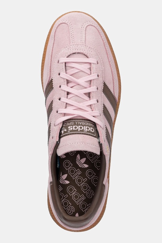 Semišové tenisky adidas Originals Handball Spezial J růžová JH6190