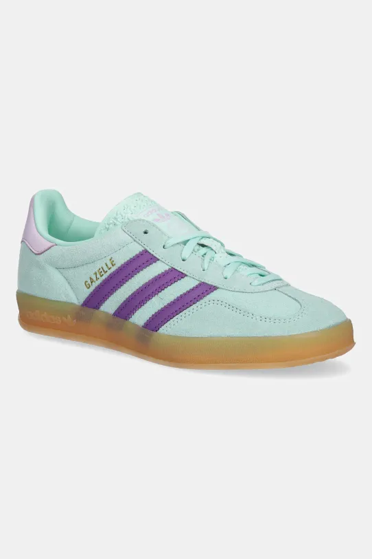 Σουέτ αθλητικά παπούτσια adidas Originals Gazelle Indoor W συνθετικό τιρκουάζ JQ0192