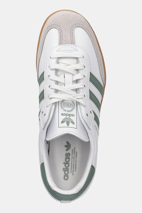 Шкіряні кросівки adidas Originals SAMBA OG зелений JP5479