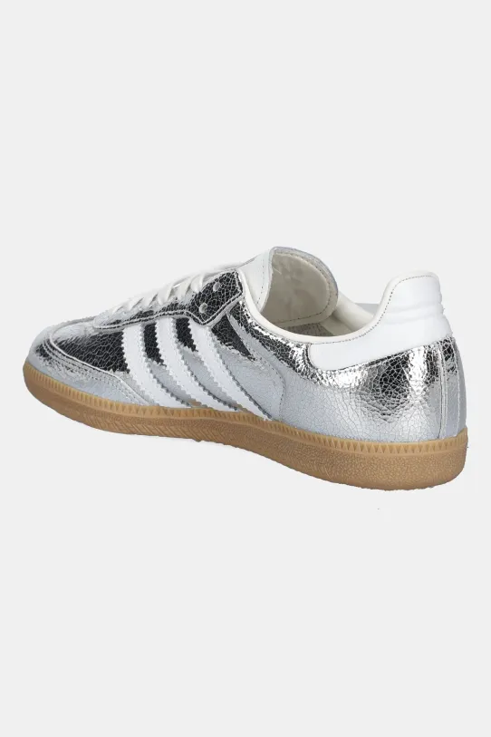 Obuwie adidas Originals sneakersy skórzane Samba OG JR0035 srebrny