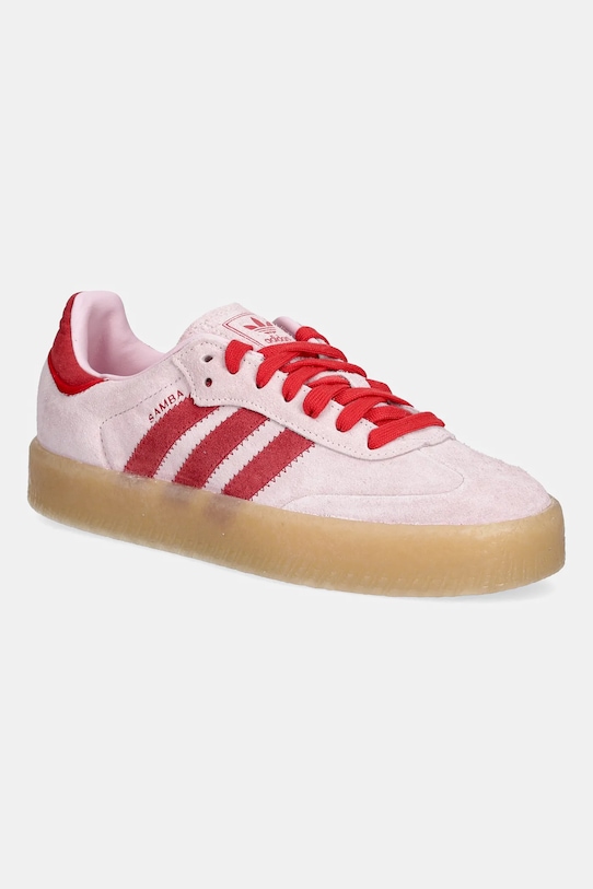 adidas Originals sneakersy zamszowe Sambae płaska różowy JS4500