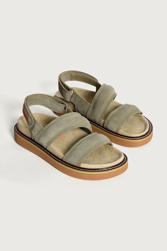 Hoff sandale din piele intoarsa ROAD CAQUI 12412004 verde SS25