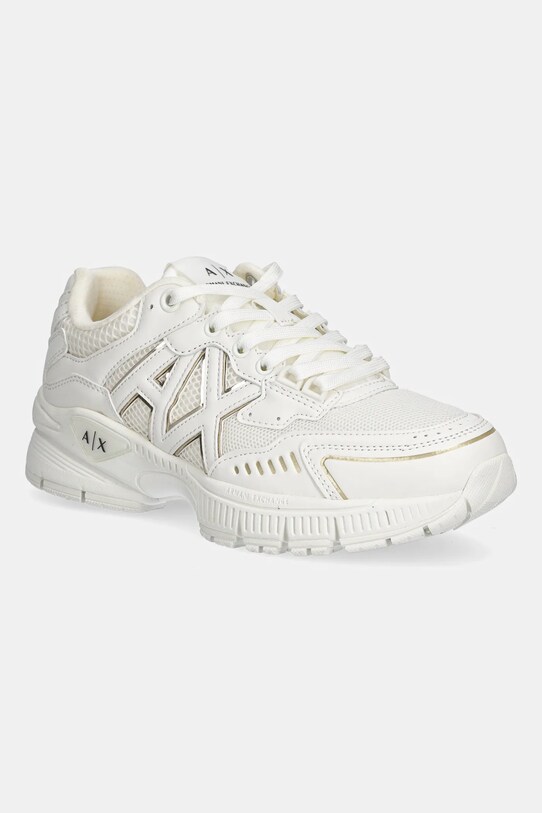 Sneakers boty Armani Exchange imitace kůže bílá XDX195.XV944.Q308