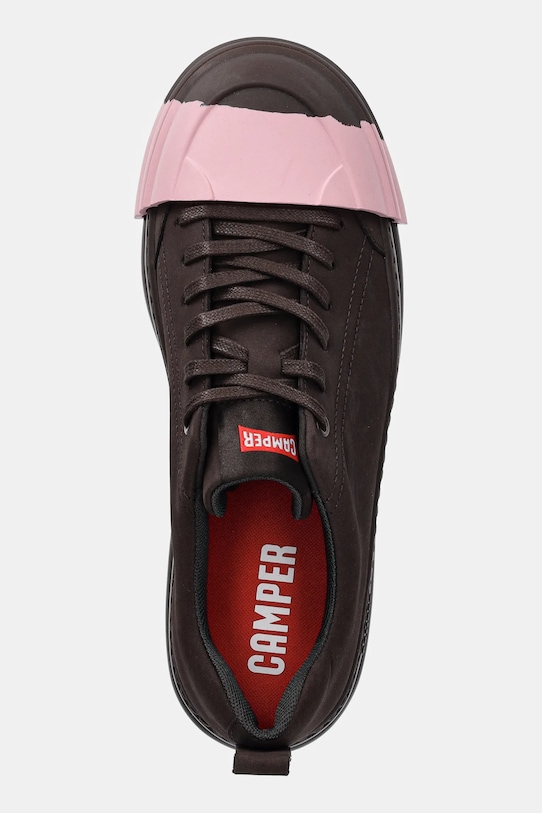 Camper sneakersy nubukowe Junction Runner brązowy K201683.007