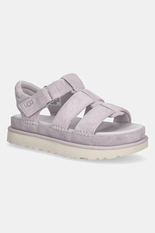 Замшеві сандалі UGG Goldenstar Strap платформа рожевий 1137890.BYF