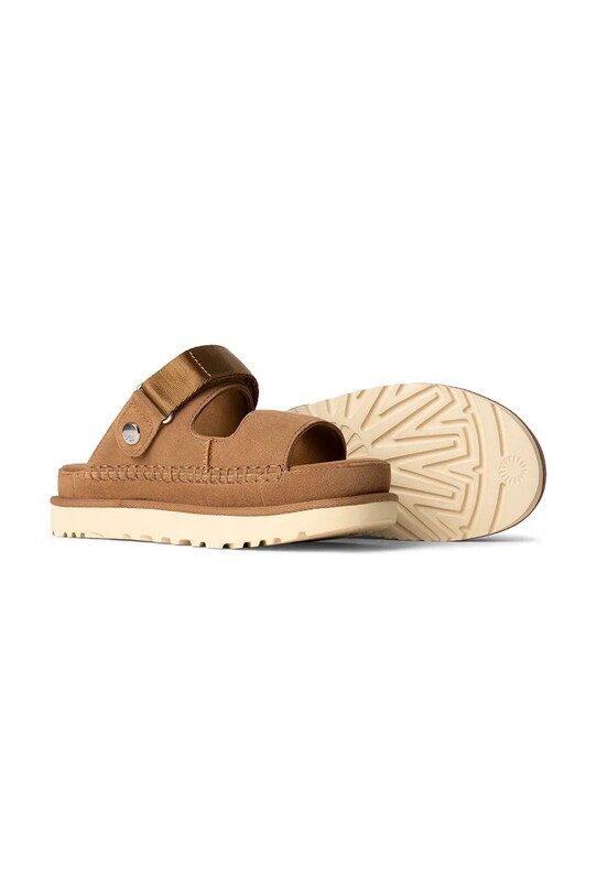 Încălțăminte UGG papuci din piele Goldenstar Glide 1167399.CHE maro