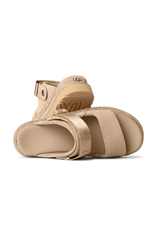UGG klapki zamszowe Goldenstar Glide 1167399.SAN beżowy