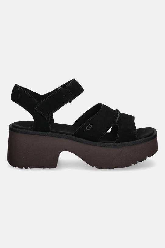 Σανδάλια σουέτ UGG New Heights Ankle Strap 1167475.BLK μαύρο SS25