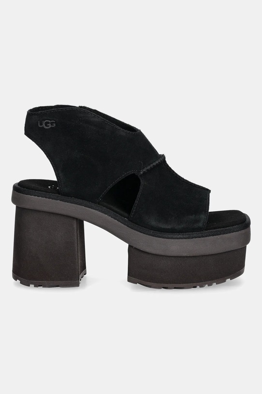 Semišové sandále UGG New Heights Platform 1167479.BLK čierna SS25