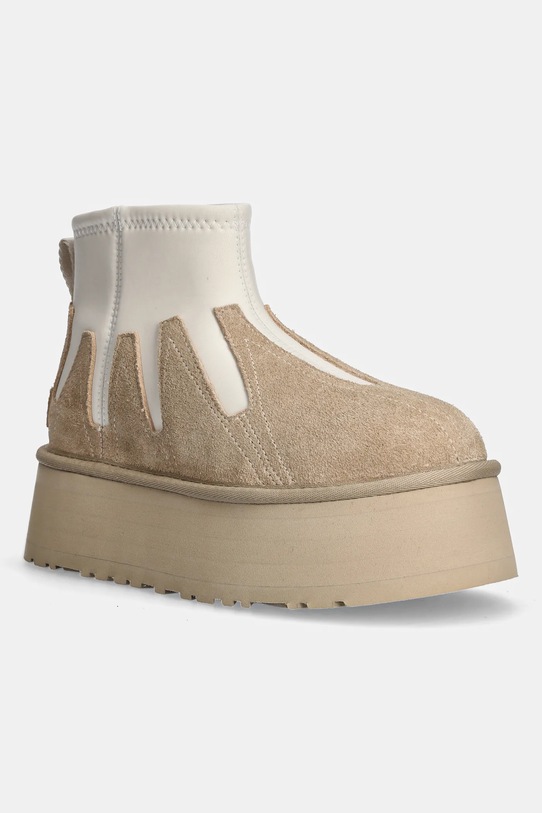 UGG śniegowce Classic Mini Dipper Sunwave tekstylny beżowy 1167591.MDSD