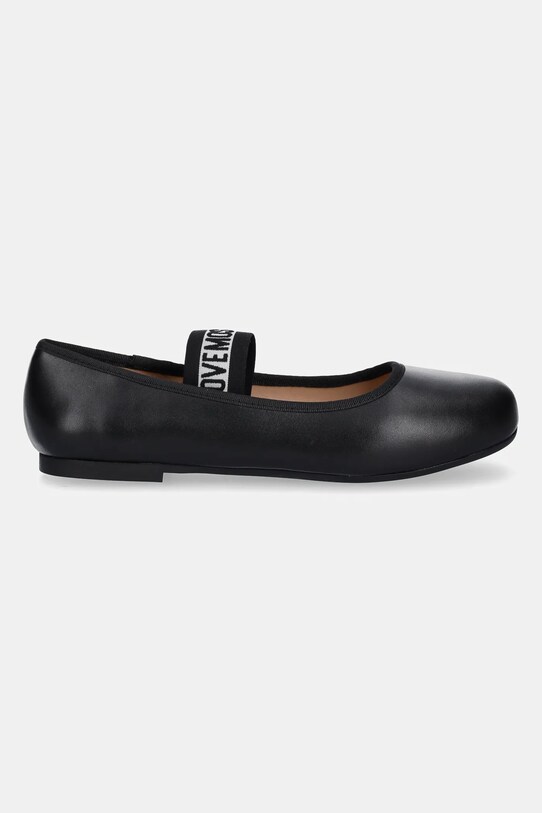 Шкіряні балетки Love Moschino JA11071G0MIE0000 чорний SS25
