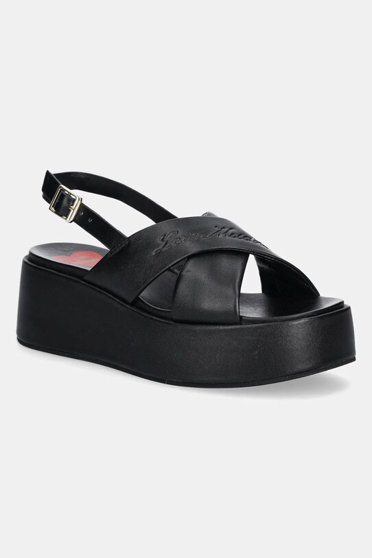 Δερμάτινα σανδάλια Love Moschino 5-8 cm μαύρο JA16187I0MIA0000